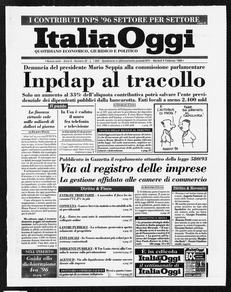 Italia oggi : quotidiano di economia finanza e politica